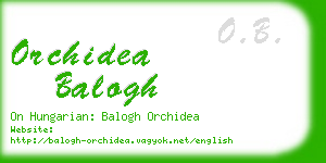 orchidea balogh business card